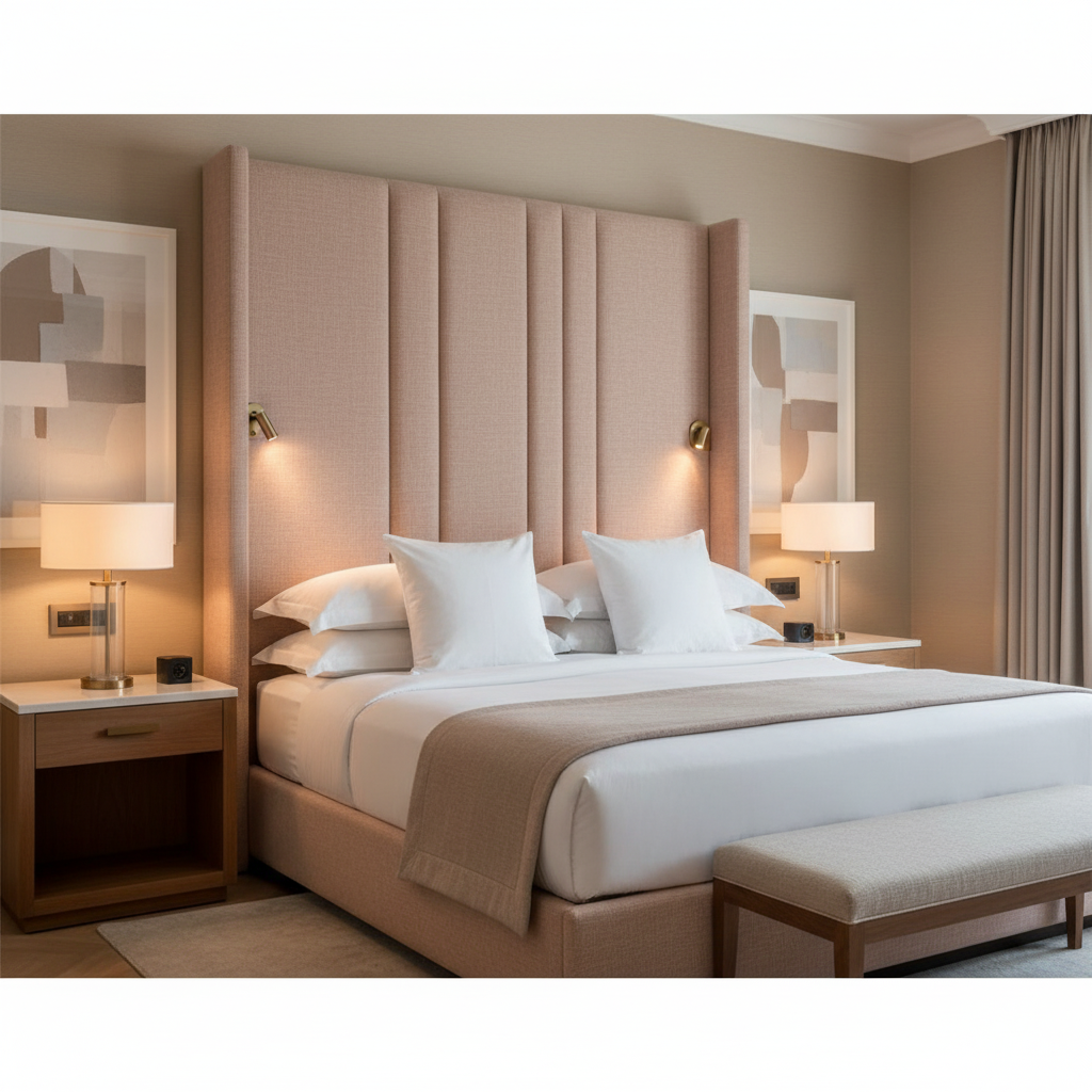 Amalfi - Rose Quartz Indoor/Outdoor Vinyl Upholstered Headboard | Architectural Fabrics