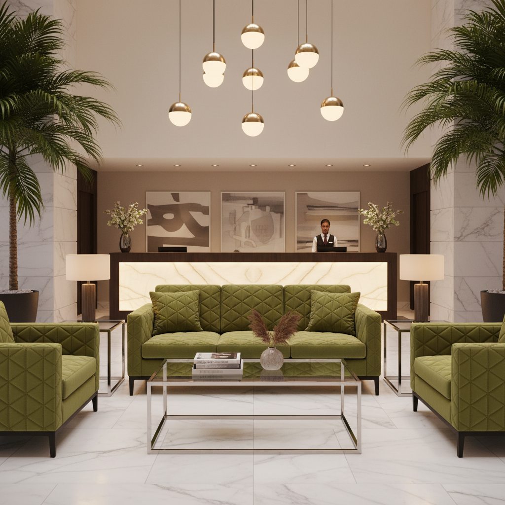 Tres Palmas - Matcha Upholstered Sofa | Architectural Fabrics