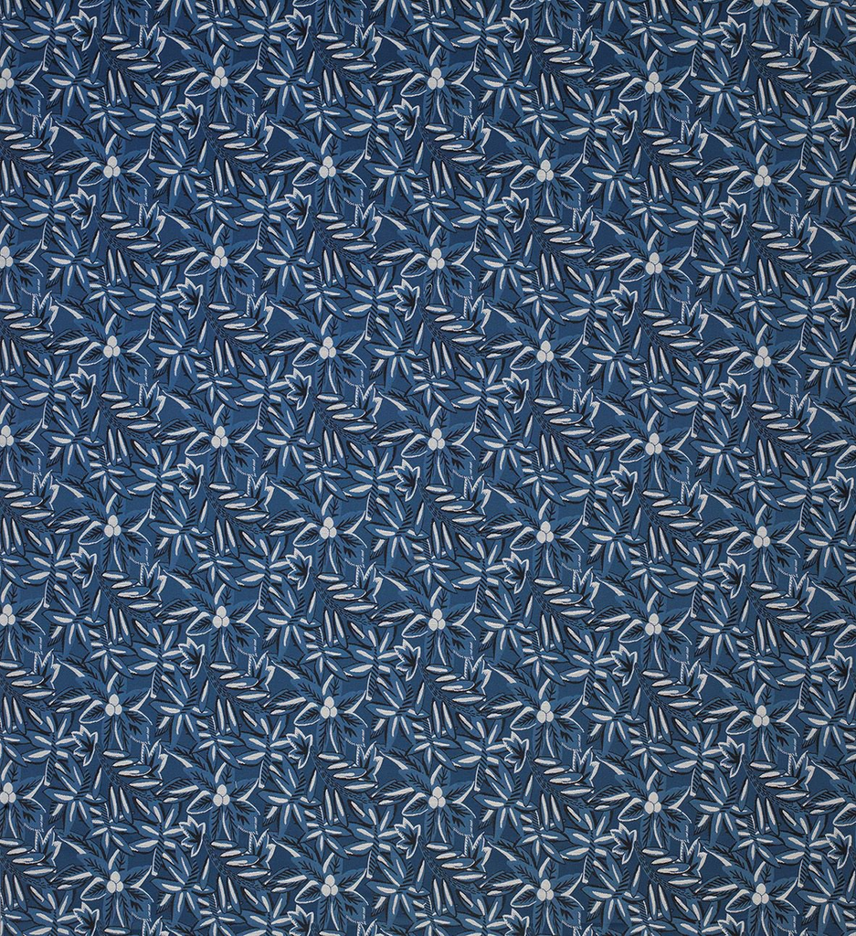 DWCY-900134 Nina Campbell Fabric Indigo Blue designer-wallcoverings-los-angeles