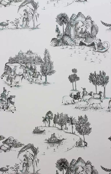 Zanskar Indian Toile  Wallpaper | Osborne & Little Europe