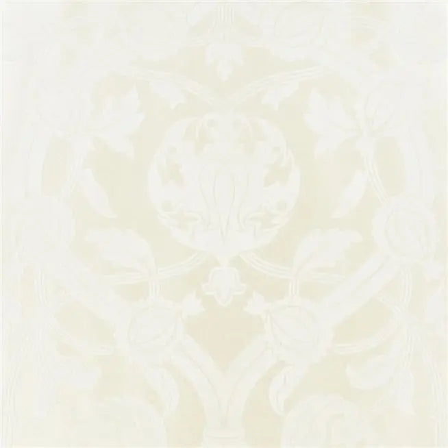 Isabella Flock Damask Ivory Wallpaper | Designers Guild Europe