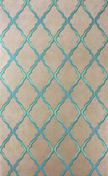 Jali Trellis Green Wallpaper | Osborne & Little Europe