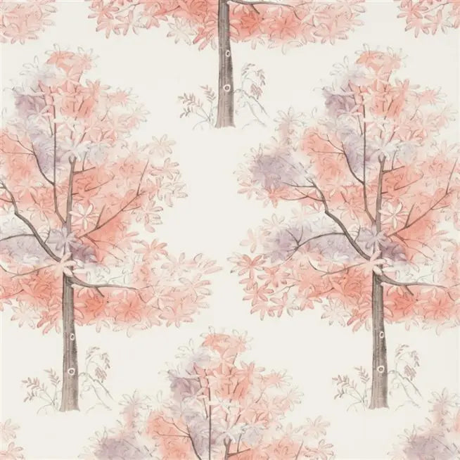 Arboretum Trees Rosewood Wallpaper | Designers Guild Europe