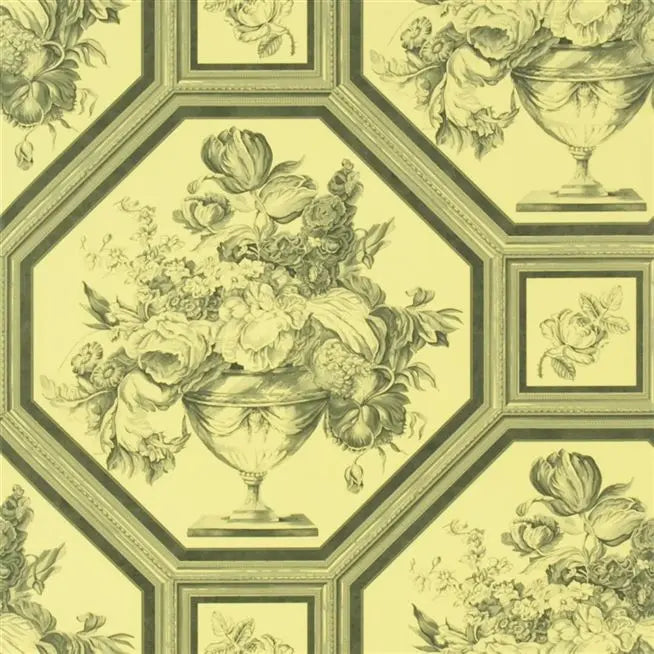 Wyatt Framed Floral Sandstone | Designers Guild Europe