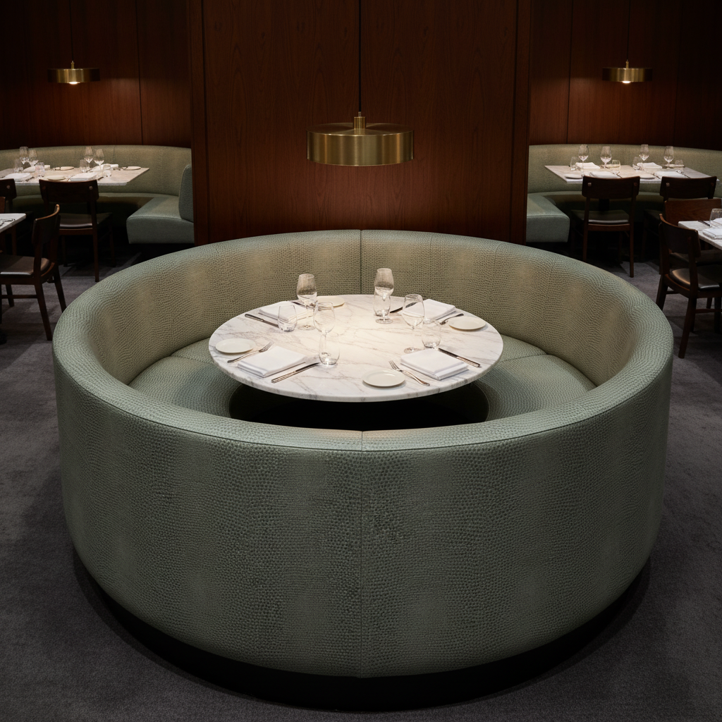 Snake Cay - Porcelain Upholstered Banquette | Architectural Fabrics