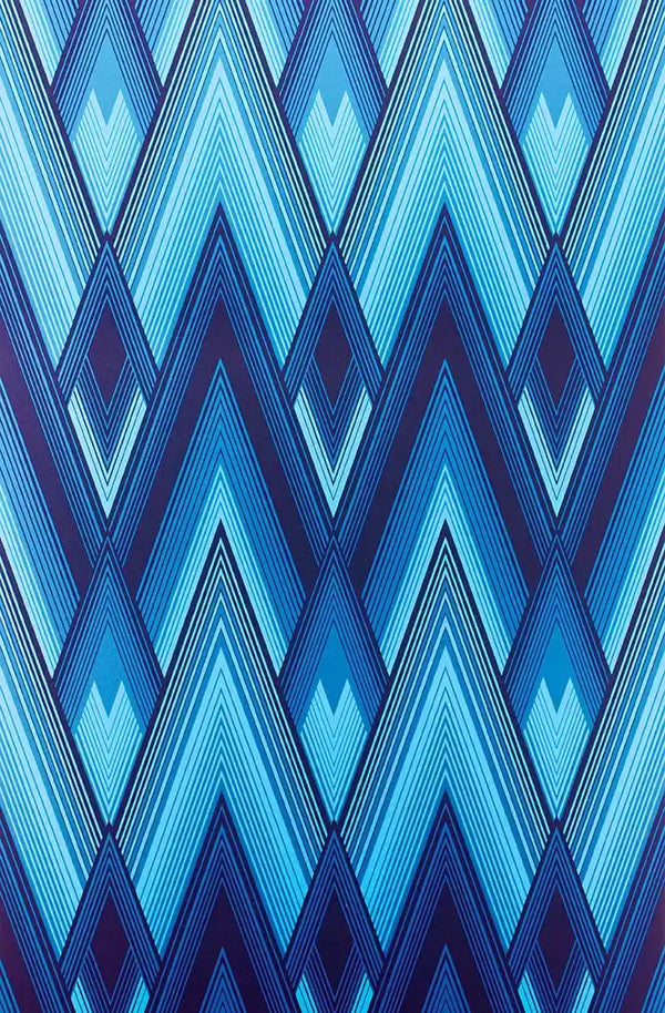 Astoria Metallic Chevron Blue | Osborne & Little Europe