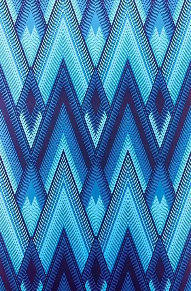 Astoria Metallic Chevron Blue | Osborne & Little Europe