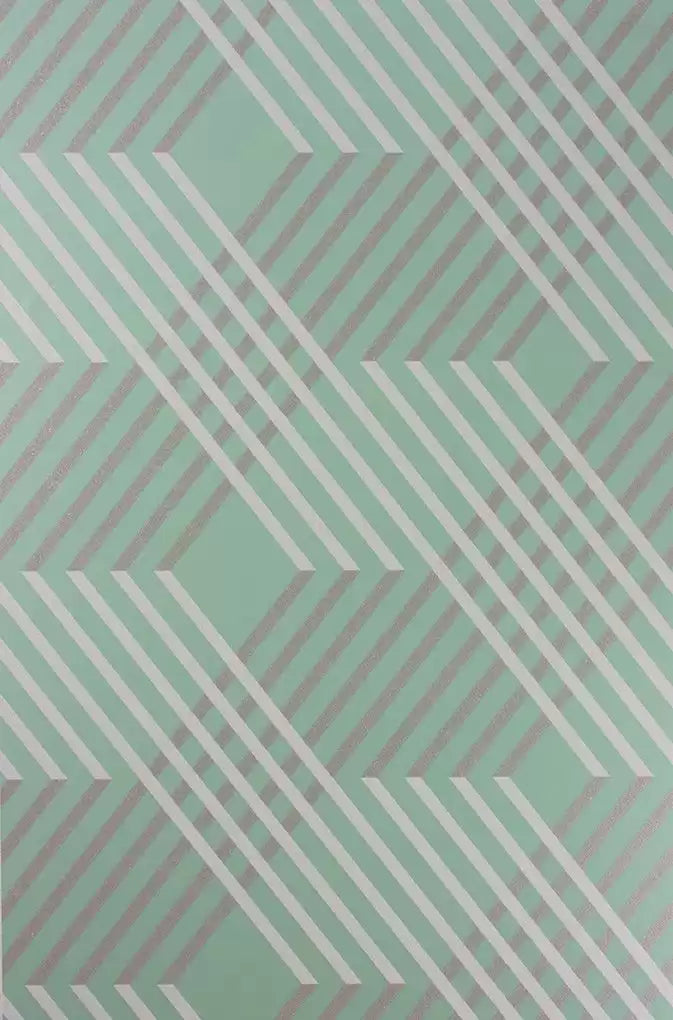 Petipa Beaded Geometric Green Wallpaper | Osborne & Little Europe