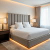 Aspect - Stone Linen Performance Polyurethane Upholstered Headboard | Architectural Fabrics