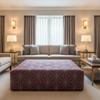 Axis - Axis Etched Polyurethane Upholstered Ottoman | Architectural Fabrics