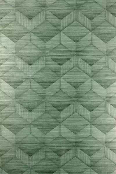 Parquet Geometric Green Wallpaper | Osborne & Little Europe