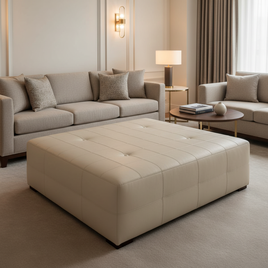 Puerto Plata - Pavlova Upholstered Ottoman | Architectural Fabrics