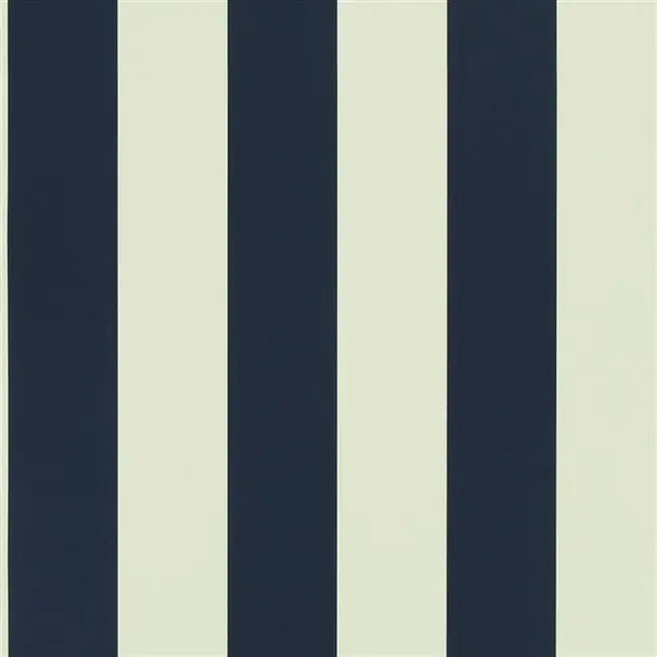 Spalding Stripe  Dark Blue Wallpaper | Ralph Lauren