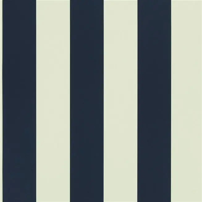 Spalding Stripe  Dark Blue Wallpaper | Ralph Lauren