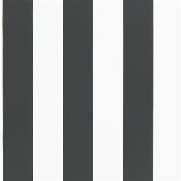 Spalding Stripe  Black / White Wallpaper | Ralph Lauren