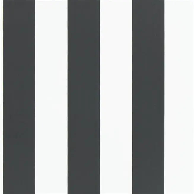 Spalding Stripe  Black / White Wallpaper | Ralph Lauren