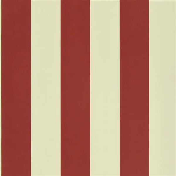 Spalding Stripe Red Sand Wallpaper | Ralph Lauren