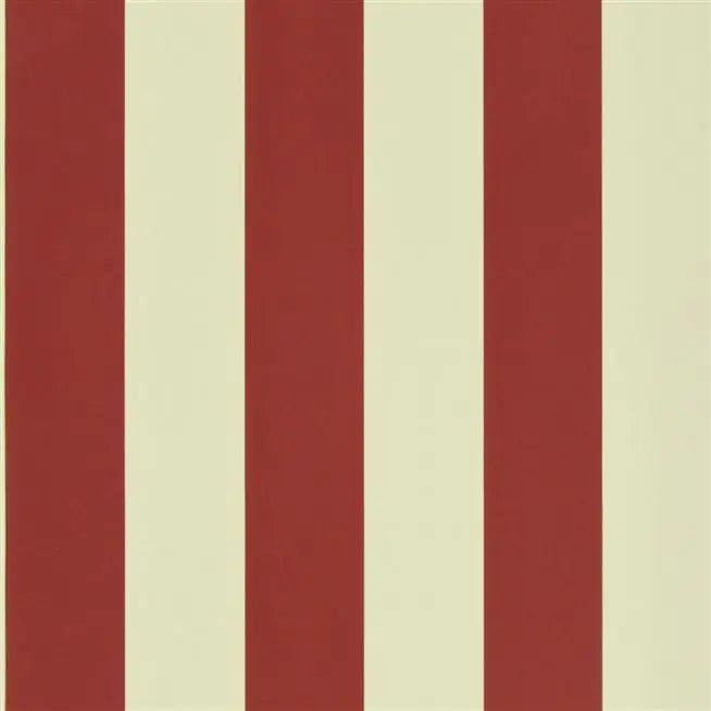 Spalding Stripe Red Sand Wallpaper | Ralph Lauren