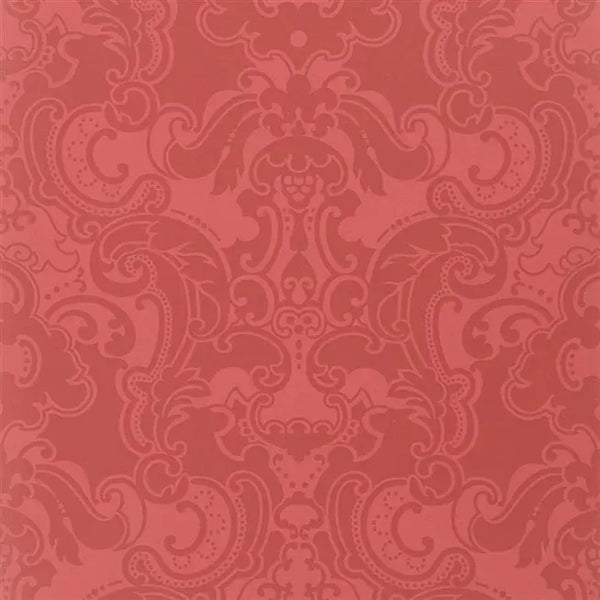 Arundale Damask Crimson Red Wallpaper | Designers Guild Europe