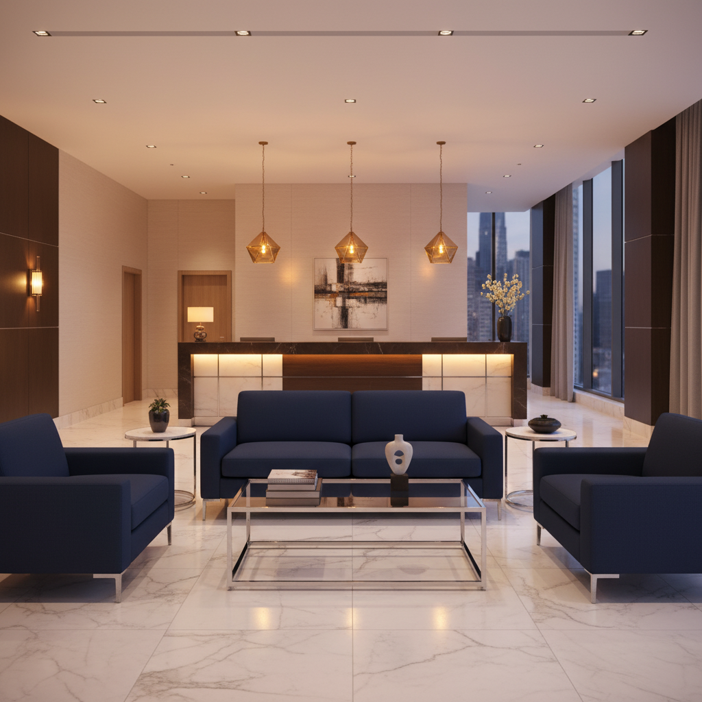 Peter Island - Navy Upholstered Sofa | Architectural Fabrics
