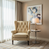 Arcadia - Sandstone Performance Vinyl Upholstered Chair | Architectural Fabrics