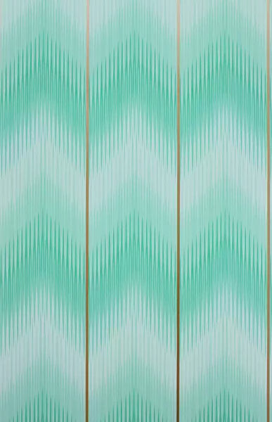 Danzon Metallic Chevron Green Wallpaper | Osborne & Little Europe
