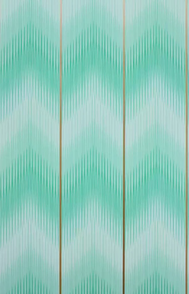 Danzon Metallic Chevron Green Wallpaper | Osborne & Little Europe