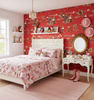 The Original Yeeha 1950's Cowboy - Red Baron Mid-Century Modern | Architectural Wallcoverings - Girls Bedroom Room Setting