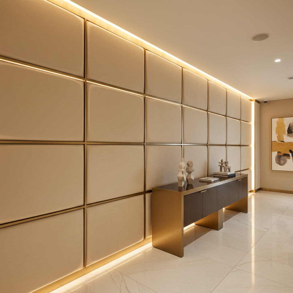Ultrasuede  Chamois Cream Upholstered Wall Panel | Ultrasuede Upholstery