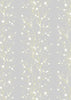 Blossom Branch White & Gold on Pale Grey