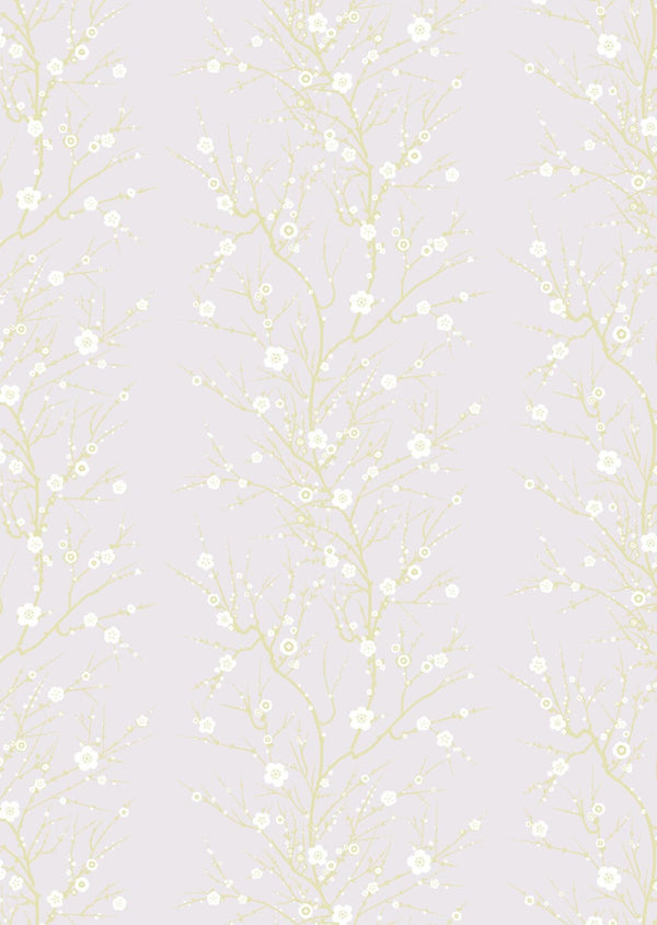 Blossom Branch White & Gold on Dusky Pink | Timorous Beasties Wallcovering