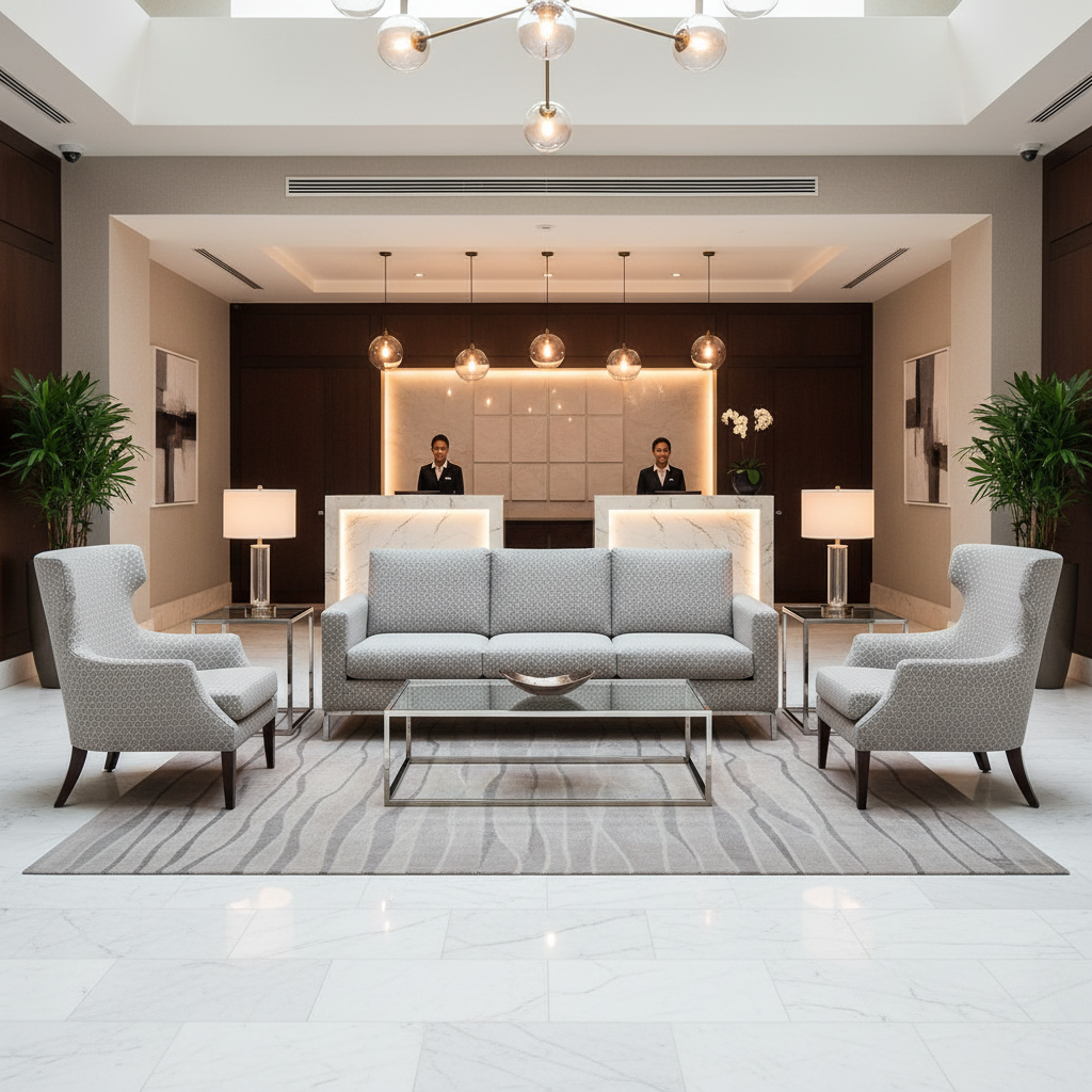 Steeple Reef - Haze Upholstered Sofa | Architectural Fabrics