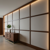 Smooth Pebble Grain Pale Stone Upholstered Wall Panel | Architectural Fabrics