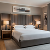 Subtle Woven Texture Dark Graphite Upholstered Headboard | Architectural Fabrics