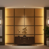 Linen Weave Texture Golden Tan Upholstered Wall Panel | Architectural Fabrics