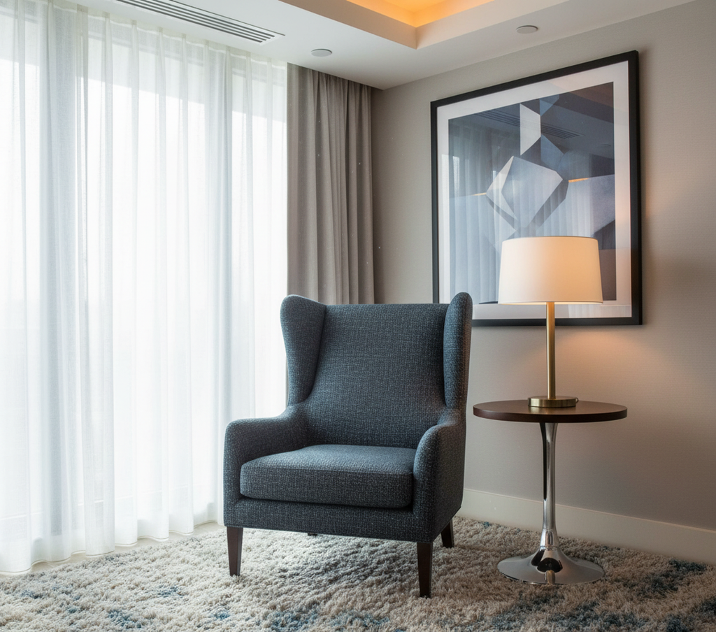 BELVEDERE - Deep Sea Texture Upholstery Upholstered Chair | Architectural Fabrics
