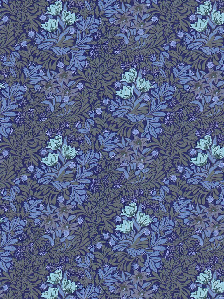 Art of Eden Blue Wallcovering | AS Creation