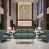 Woven Textile Texture Ocean Teal Upholstered Sofa | Architectural Fabrics