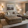 Aragon - Bronze Age Performance Vinyl Upholstered Ottoman | Architectural Fabrics