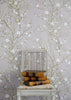 Blossom Branch White & Gold on Dusky Pink