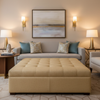 Tortola - Straw Upholstered Ottoman | Architectural Fabrics