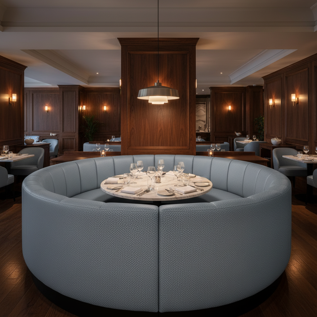 Turquoise Bay - Azure Upholstered Banquette | Architectural Fabrics