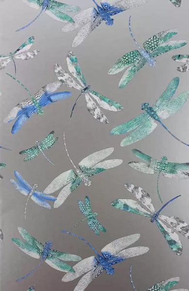 Dragonfly Dance Metallic  Wallpaper | Osborne & Little Europe