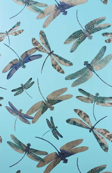 Dragonfly Dance Metallic  Wallpaper | Osborne & Little Europe