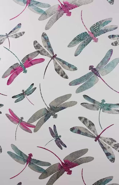 Dragonfly Dance Metallic  Wallpaper | Osborne & Little Europe
