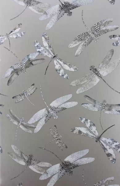 Dragonfly Dance Metallic  Wallpaper | Osborne & Little Europe