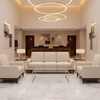 Subtle Textured Surface Soft Ivory Upholstered Sofa | Architectural Fabrics