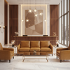 Embossed Reptile Skin Golden Brown Upholstered Sofa | Architectural Fabrics