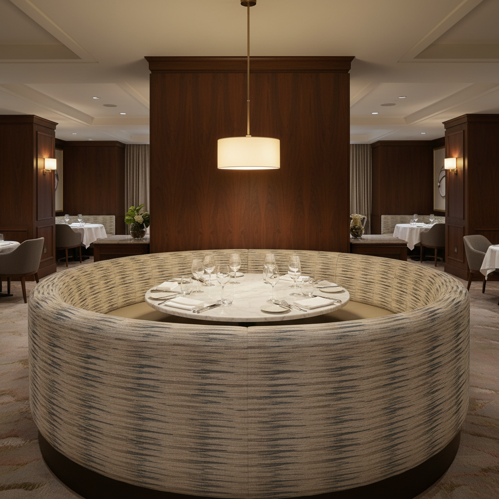 Apache - Horizon Haze Silicone Hybrid Upholstered Banquette | Architectural Fabrics