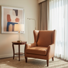 Fine Pebble Grain Warm Chestnut Upholstered Chair | Architectural Fabrics